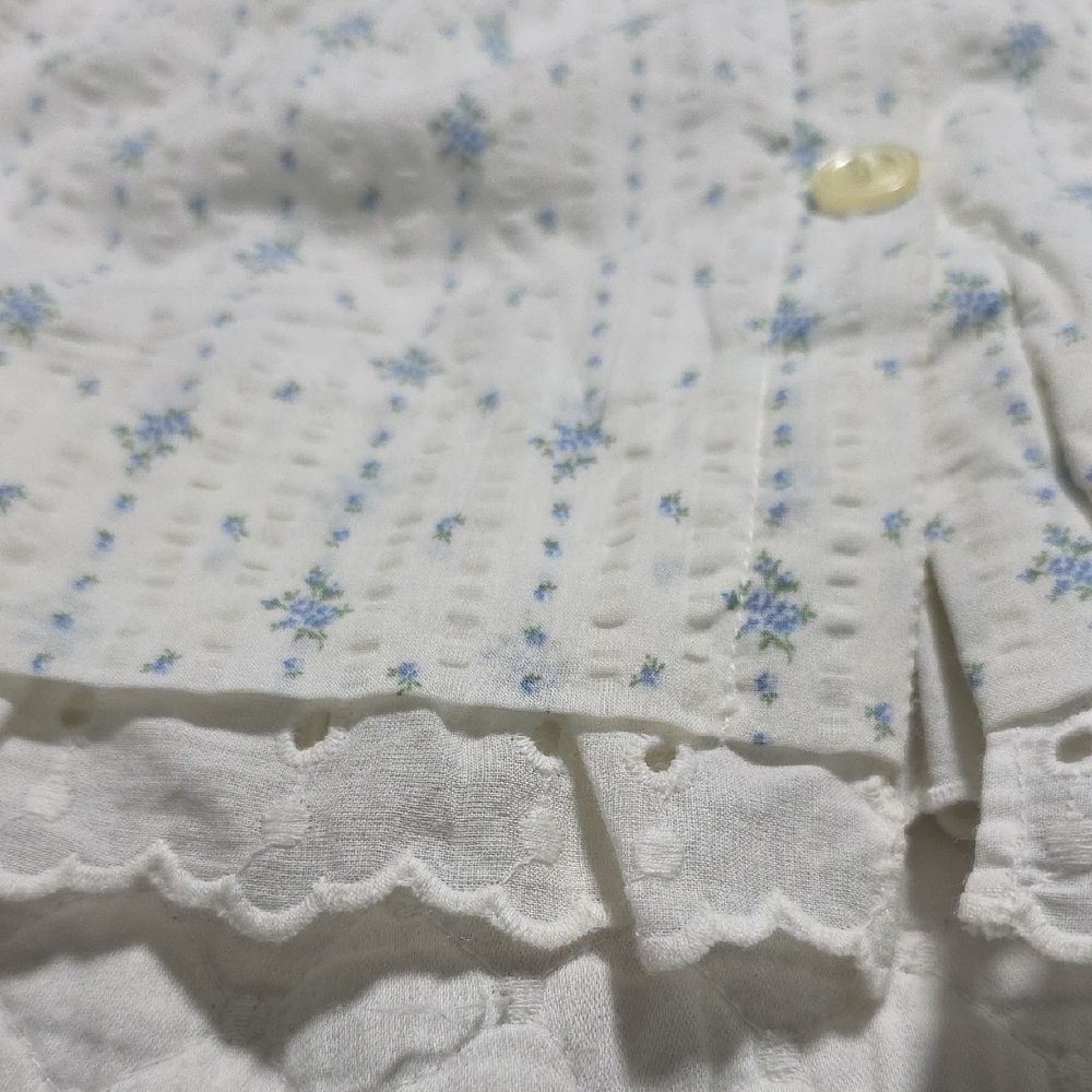 Ralph Lauren White and Blue Floral Dress - Picture 3 of 9